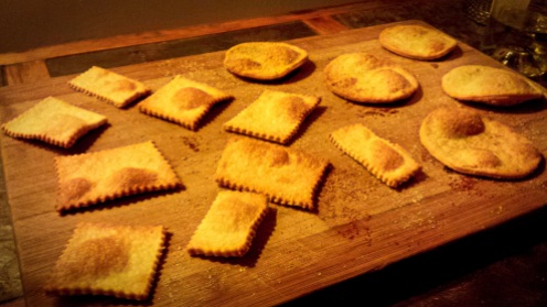 Torta crackers, in assorted shapes