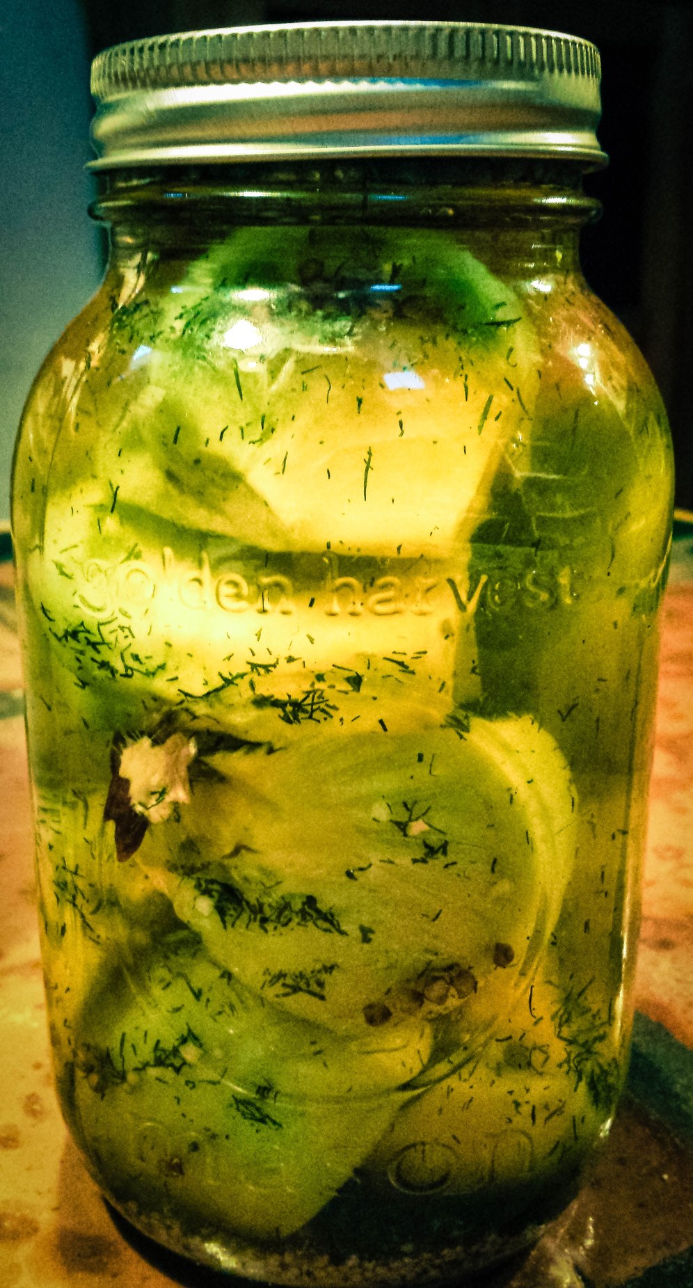 Pickled green tomatoes ~ ready to eat in two weeks!